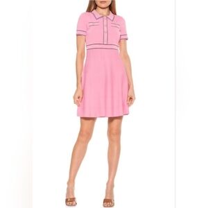 Alexia Admor Pink Collared Mini Dress